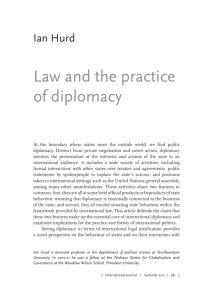 Law and the practice of diplomacy