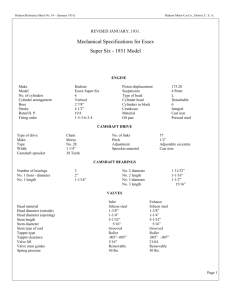 Mechanical Specifications for Essex Super Six