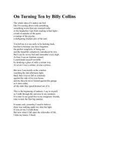On Turning Ten by Billy Collins