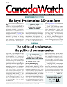 the politics of proclamation, the politics of commemoration the Royal