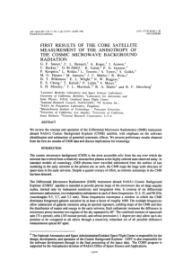 first results of the cobe satellite measurement of the anisotropy of the