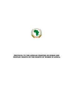 Protocol on the Rights of Women - African Commission on Human
