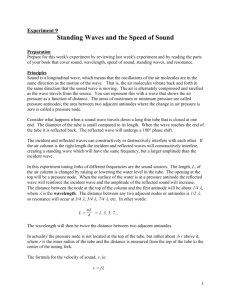 Standing Waves and the Speed of Sound