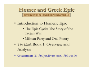 Homer and Greek Epic