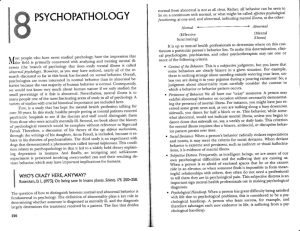 psychopathology - HallquistCPHS.com