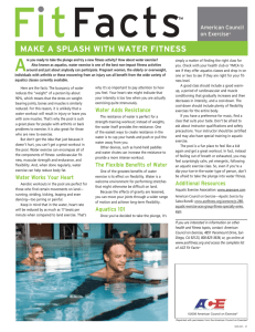 MAkE A sPlAsh WITh WATER FITNEss