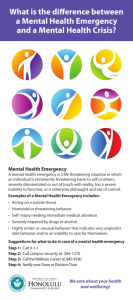 What is a Mental Health Emergency flyer