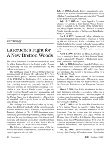 LaRouche's Fight for A New Bretton Woods