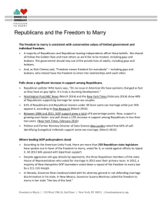 Republicans and the Freedom to Marry