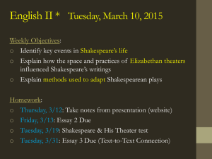 Shakespeare and His Theater