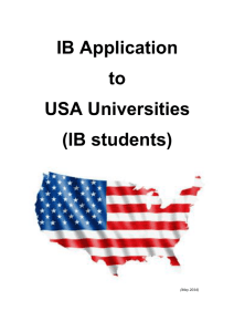 IB Application to USA Universities (IB students)