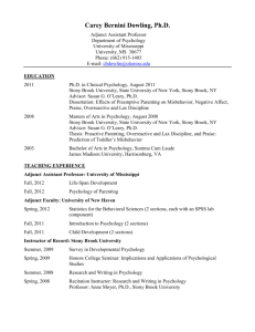 Working Resume - Department of Psychology