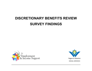 discretionary benefits review survey findings