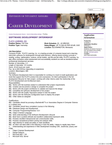Career Development Center : Job/Internship Posting
