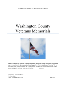 Washington County Veterans Memorials