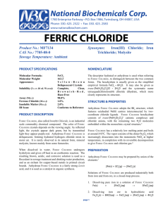 ferric chloride - National Biochemicals Corp.