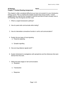 Page 1 of 5 AP Biology Name Chapter 11 Guided Reading