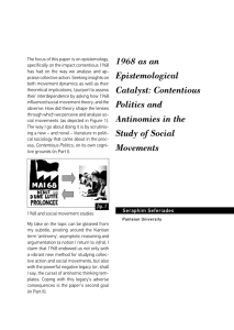 Contentious Politics and Antinomies in the Study of Social Movements