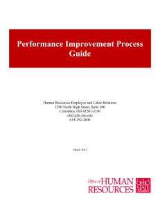 Performance Improvement Process Guide - Human Resources