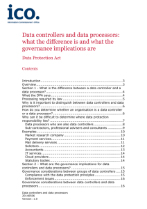 Data controllers and data processors