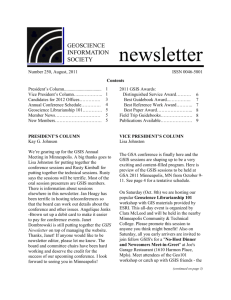 newsletter - Geoscience Information Society