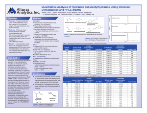 Quantitative Analysis of Hydrazine and Acetylhydrazine Using