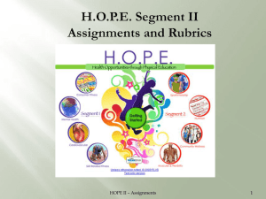 HOPE II – Assignments 1