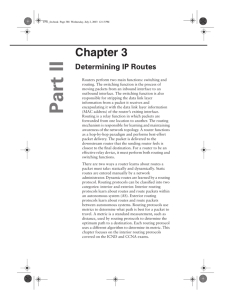Part II Chapter 3 Determining IP Routes