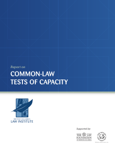 common-law tests of capacity - British Columbia Law Institute