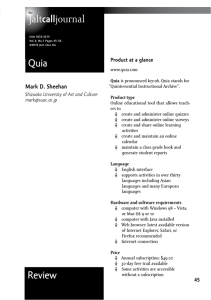 Quia Review - the jaltcall journal