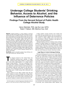 Underage College Students' Drinking Behavior, Access to Alcohol