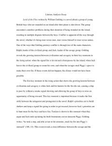 Literary Analysis Essay Lord of the Flies written by William Golding