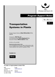 Transportation Systems in Plants