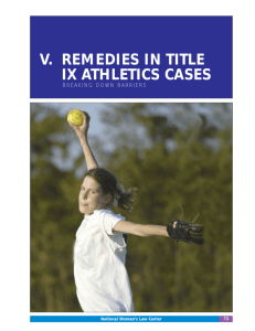 v. remedies in title ix athletics cases