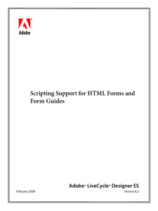 Scripting Support for HTML Forms and Form Guides