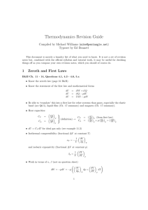 Thermodynamics Revision Guide
