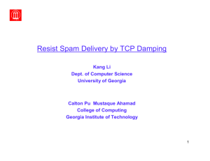 Resist Spam Delivery by TCP Damping