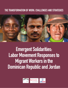 emergent solidarities: labor movement responses