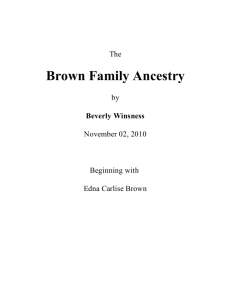 Brown Family Ancestry - Lake Russell Wildlife Management Area