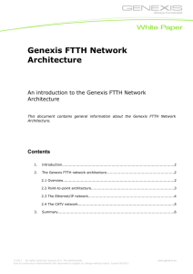 Genexis FTTH Network Architecture