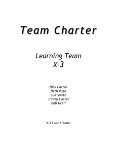 Team Charter Team Charter
