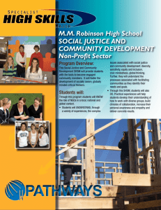 M.M. Robinson High School SOCIAL JUSTICE AND COMMUNITY