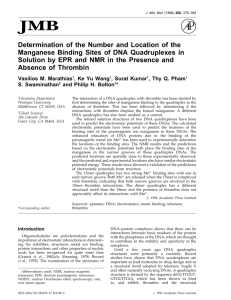 Determination of the Number and Location of the Manganese