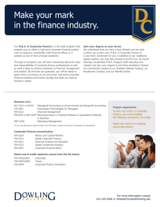 Make your mark in the finance industry.