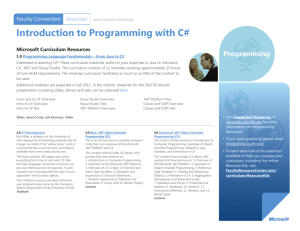 Introduction to Programming with C#