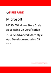 MCSD Windows Store Apps - Advanced C#