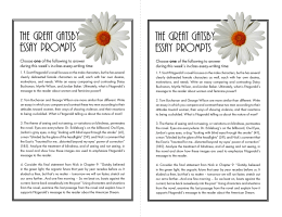 Great gatsby essay prompts