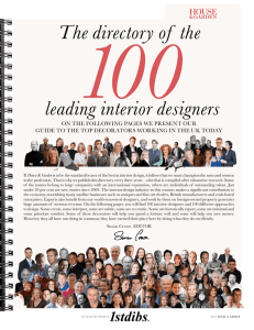 The directory of the leading interior designers