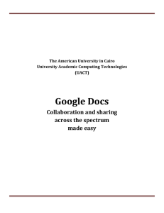 Google Docs - AUC Web - The American University in Cairo