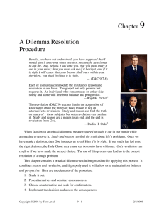 Chapter 9 A Dilemma Resolution Procedure